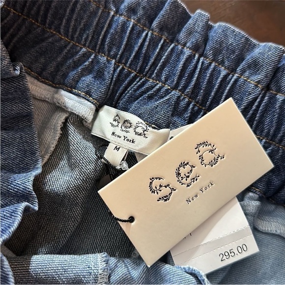 Sea New York Blue Patchwork Denim Mini Skirt – Elastic Waist Size M NWOT - Picture 7 of 7